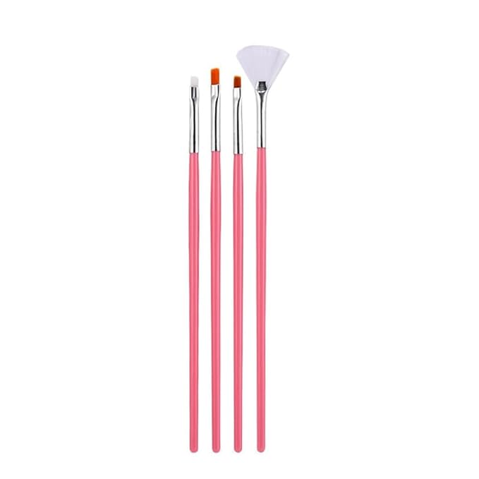 20pcs Nail Art Brushes Set, Nail Art Design Pen Painting Tools with Nail Extension Gel Brush, Nail Polish Brush, Builder Nail Gel Brush, Dotting needle,Adhesive drill pen (PinkFlower)-VivaGrace Women