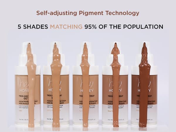 Hey Honey Trick and Treat CC² Cream SPF 46 | Active Moisturizing Color Correcting Cream with Honey & Propolis | Best Cover For Rosacea, Skin Redness & Mature Skin | 1 oz (Tan Tone)-VivaGrace Women