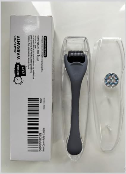 ROSELYNBOUTIQUE Derma Roller for Hair Beard Facial Skin Face 540 Microneedles At-Home Beauty Instrument White Holiday Gift for Men Women-VivaGrace Women