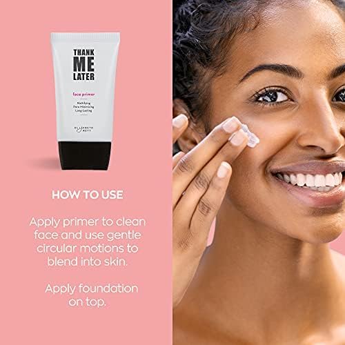 Elizabeth Mott Thank Me Later Face & Eye Primer – Long-Lasting Matte Makeup Base, Pore Minimizer, Oil & Shine Control, Wrinkle Blurring, Crease Prevention, Smooth Finish for All-Day Wear – 10g & 30g-VivaGrace Women