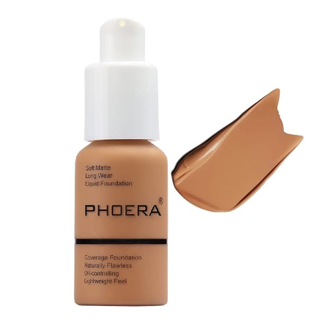 PHOERA Foundation, Flawless Soft Matte Liquid Foundation Makeup for Women.(108# Tan)-VivaGrace Women
