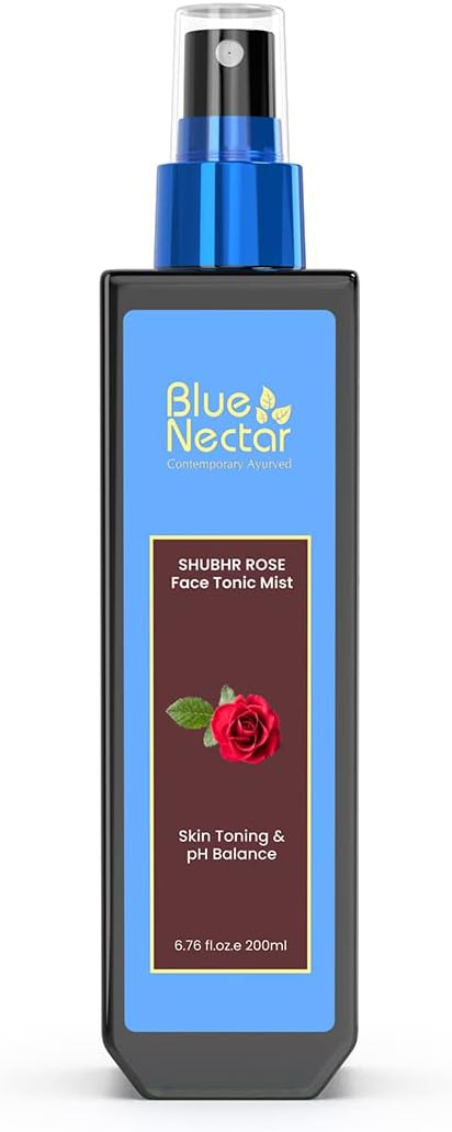 Blue Nectar Shubhr Steam Distilled Rose Toner Water & Face Tonic Mist 6.76 fl oz (200 ml)-VivaGrace Women