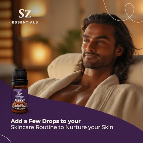 5-Year Aged Myrrh Premium Essential Oil – Rich, Earthy Aroma | Pure & Natural for Aromatherapy & Wellness - Therapeutic Grade & Vegan - 100% Pure and Natural - Undiluted - 0.17 fl oz.-VivaGrace Women