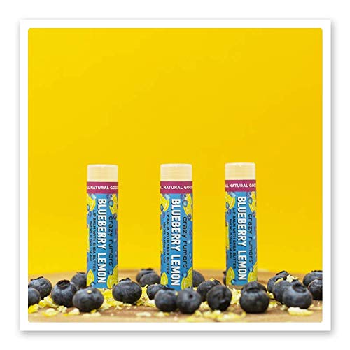 Crazy Rumors Blueberry Lemon Flavored All Natural, Plant Based Lip Balm to Moisturize and Nourish your Lips - Blueberry Lemon (3-Pack)-VivaGrace Women