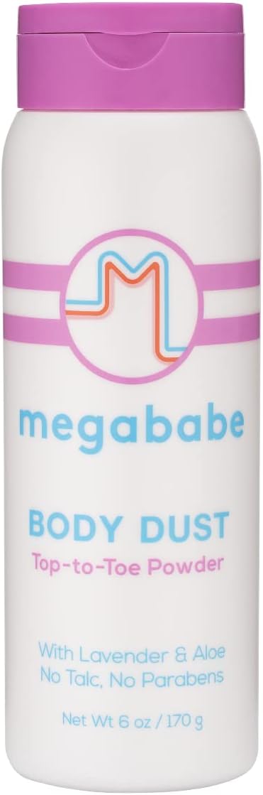 Megababe Sweat Absorbing Body Powder - Body Dust | with Lavender & Aloe | Talc-Free, All Natural | 6 oz-VivaGrace Women