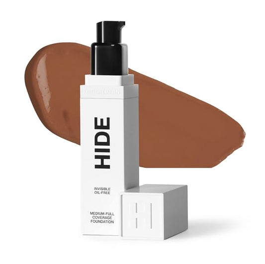 HIDE PREMIUM Liquid Foundation, SEE SHADE FINDER Below For Perfect Match, Multi-Use Waterproof Foundation, Medium/Full Coverage Foundation, Oil Free – We Have a Shade For All Skin Types, 1 fl. Oz. (Henna).-VivaGrace Women