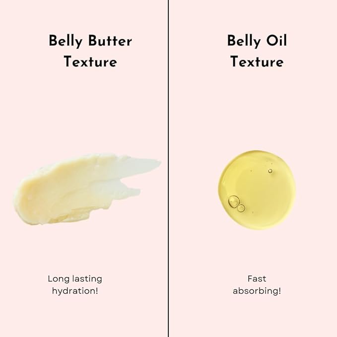 Belly Bundle by Irene Organics - Organic Belly Butter and Oil for Pregnancy Stretch Mark Prevention and Treatment - Award Winning Skincare For Pregnancy and Postpartum - Mother's Day Gift Set (Small)-VivaGrace Women