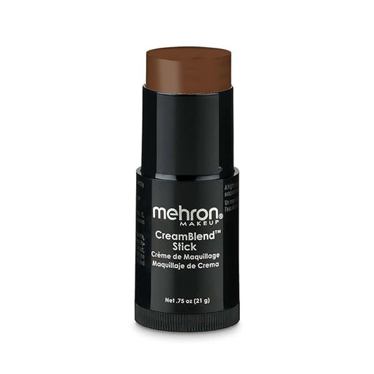 Mehron Makeup CreamBlend Stick - Foundation (.75 oz) (MEDIUM EBONY)-VivaGrace Women