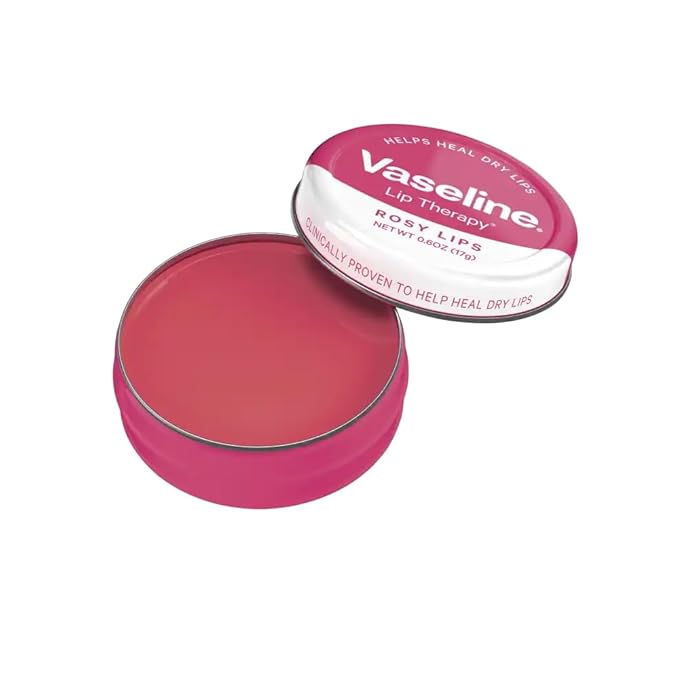Vaseline Lip Therapy Petroleum Jelly 20g With Rose & Almond Oil Rosy Lips-VivaGrace Women