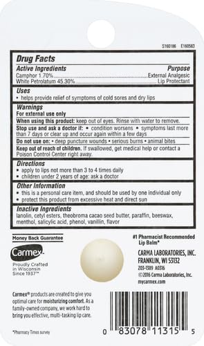 Carmex Classic Lip Balm Medicated 0.25 oz (Pack of 10)-VivaGrace Women