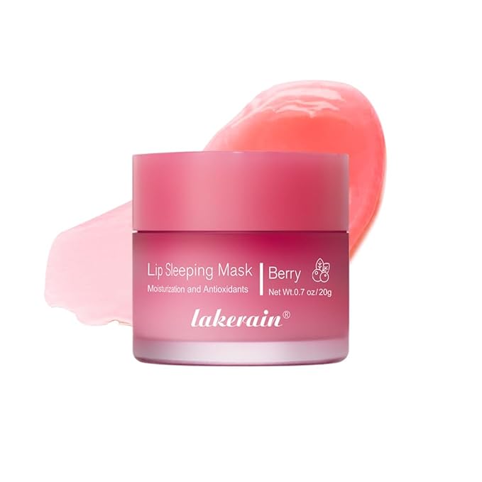 Lip Sleeping Mask, Lip Mask With Vitamin C, Antioxidants, Lip Mask Overnight,Improves Dryness, Nourishes And Hydrates, Brighten Lip Colour, Reduce Lip Lines 0.7 Oz.(02#berry)-VivaGrace Women