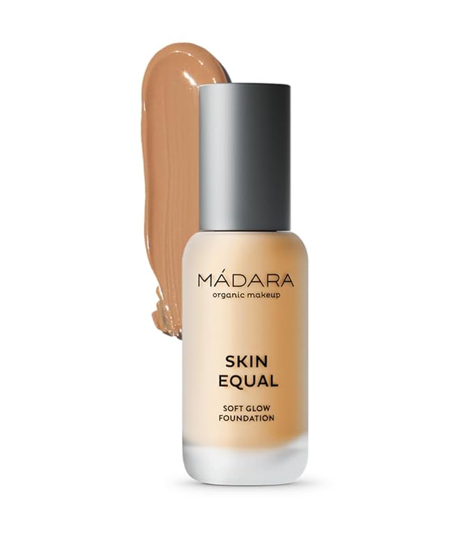 MÁDARA Organic Skincare | Skin Equal Soft Glow Foundation SPF15 Sand 40-30 ml, Mineral foundation with hyaluronic acid, Buildable medium coverage, Dewy foundation, Vegan, COSMOS natural certified-VivaGrace Women
