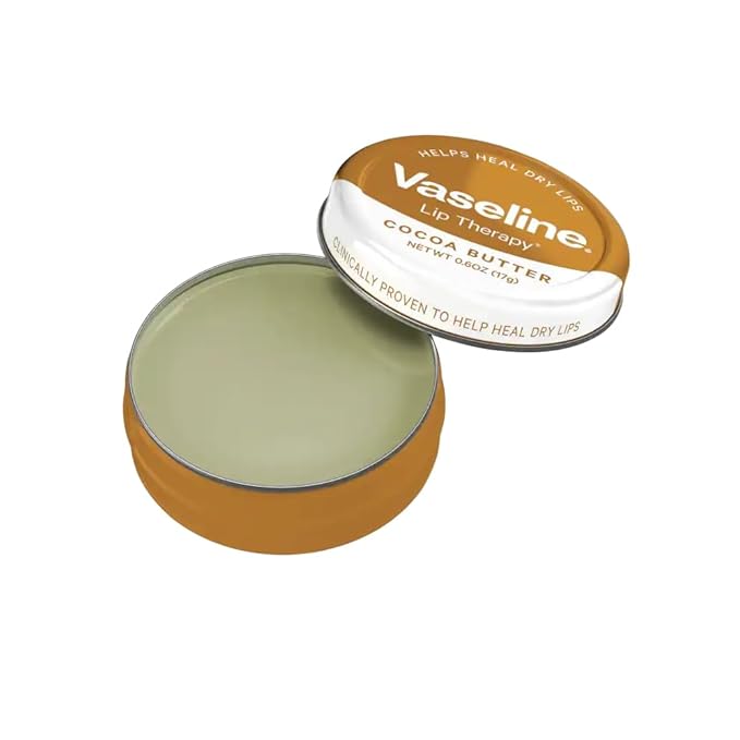 Vaseline Lip Therapy Cocoa Butter Lip Balm Tin, 0.6 Ounce - 12 per case.-VivaGrace Women