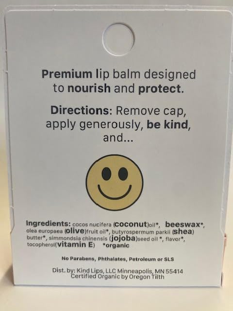 Kind Lips Lip Balm - Nourishing & Moisturizing Lip Care with Shea Butter, Beeswax & Vitamin E | Georgia Peach Flavor | 0.15 Oz (Pack of 3)-VivaGrace Women