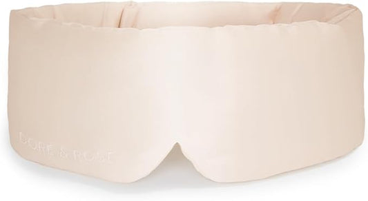 Dore & Rose Deep Sleep Mask Light Blocking, 23 Momme Mulberry Silk Eye Mask, Ultra Soft, Adjustable - Travel Sleeping Mask for Men & Women - Champagne-VivaGrace Women