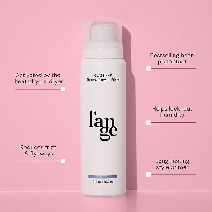 L'ANGE HAIR Glass Hair Thermal Blowout Primer | Heat Protectant Spray for Frizz Control & Shine | Blow Dry Support Styling Mist | For All Hair Types | 5 fl oz-VivaGrace Women
