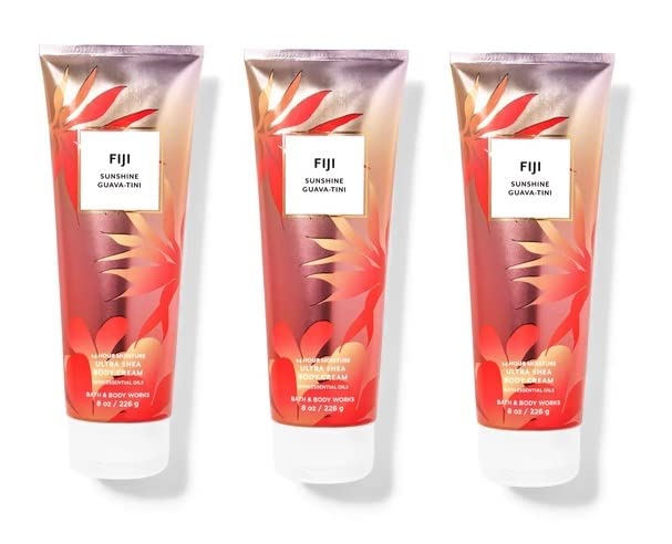 Bath & Body Works FIJI SUNSHINE GUAVA-TINI Trio Gift Set - 24 Hour Moisture Ultra Shea Body Cream Set Of 3 - Full Size-VivaGrace Women