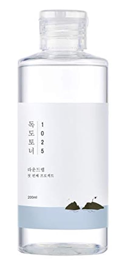 ROUND LAB 1025 Dokdo Toner 6.76 Fl Oz, Oil Control and Reduces Excess Sebum, Gentle Exfoliating Facial Toner, Deep Sea Water for Moisturization, Soft Finish Without Stickiness, Korean Skin Care-VivaGrace Women