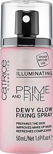 Catrice | Prime & Fine Illuminating Dewy Glow Spray | Transparent and Fast Drying Fixing Spray| Paraben Free & Vegan | Cruelty Free (Pack of 1)-VivaGrace Women