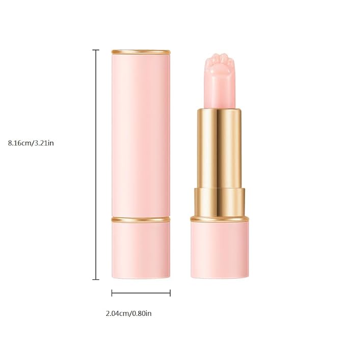 2PCS Thermochromic Lip Balm,Cat Paw Shaped Color Changing Lip Balm, Mini Cute Moisturizing Lip Balm, Long Lasting Lip Balm for Dry Lips Temperature Change Fruit Jelly Lipstick for Female Student-VivaGrace Women