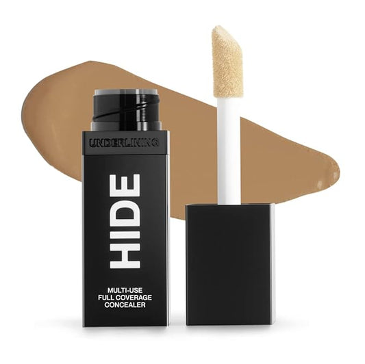 HIDE Liquid Concealer, Medium to Full Coverage Concealer for Blemishes, Under Eye Dark Circles & Scars, Oil Free Concealer, Nude (See Shade Finder), 0.5 fl oz-VivaGrace Women