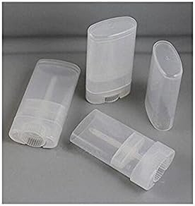 10PCS 15ml 0.5oz Clear Empty Plastic Oval DIY Lipstick Lip Balm Lip Gloss Tubes Deodorant Crayon Chapstick Tube Bottle Containers Oval Holder Case Pipe-VivaGrace Women