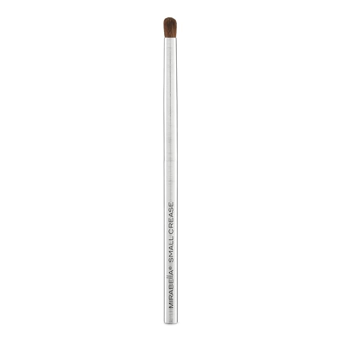 Mirabella Small Crease Eyeshadow Brush, Premium Professional Makeup Brush Collection, Cruelty-Free Synthetic Bristle Brush, Hand-Sculpted Brushed Aluminum Handle, Luxury Blending Brush for Makeup-VivaGrace Women