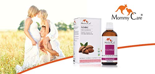 Mommy Care Perineal Massage Oil Labor Preparation, Flexible Perineal Massage Oil, Sweet Almond Oil For Pregnancy and Postpartum Recovery 100ml/3.38 fl.oz Certified Organic All Natural-VivaGrace Women