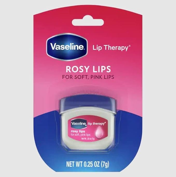 Vaseline Lip Therapy Rosy Lips Flavor Dry Chapped Lips 0.25 Oz (7g)-VivaGrace Women