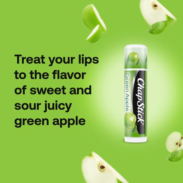ChapStick Bulk Lip Balm Green Apple, Lip Care Tubes, 0.15 oz, 144 ct case-VivaGrace Women