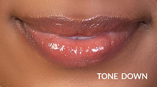 VASANTI Lip Plumper Hyaluronic Boost - Glossy, Non-Sticky, Paraben-Free, Hydrates, Softens and Volumizes Lips Natural Lip Plump Enhancer (Tone Down - Nude Brown)-VivaGrace Women