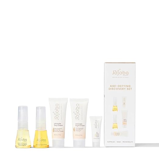 The Jojoba Company - Age-Defying Discovery Set - Perfect for Ageing Skin, Complete Day and Night Skincare Routine, Natural Anti-Ageing Skincare Mini Set - Clinically Proven Results-VivaGrace Women