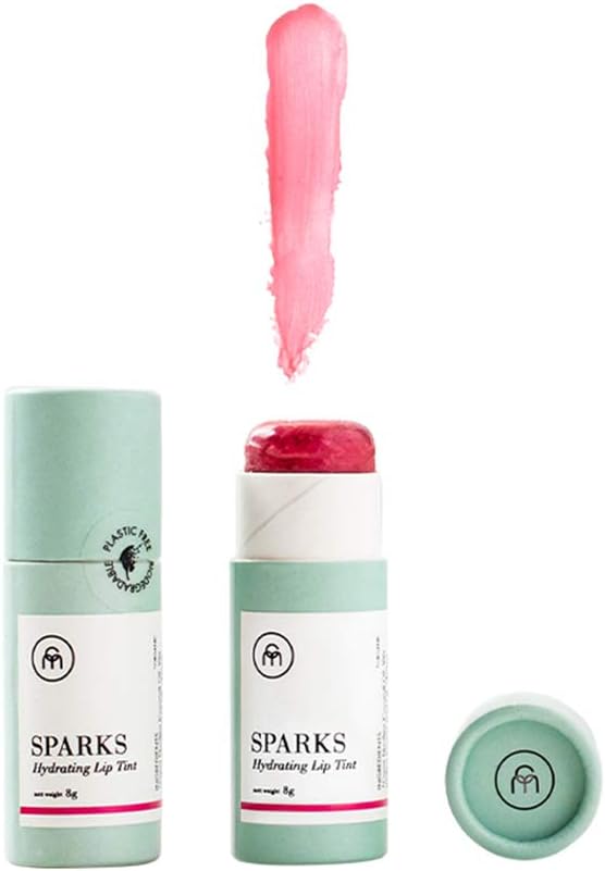 Coconut Matter Lip Balm – Handmade Vegan Coconut Lip Balm with Rose Pink Tint - Hydrating Lip Balm with Natural Coconut Oil, SPARKS-VivaGrace Women