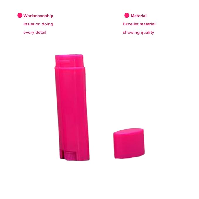 5ml 100Pcs Empty Oval Deodorant Lip balm Tubes Containers Twist-up Refillable Containers for Lipstick,Chapstick,Homemade Lip balm,DIY Deodorants(Hot Pink)-VivaGrace Women