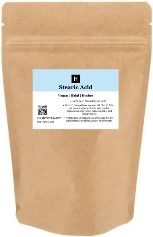 Stearic Acid 16 Oz (Triple Pressed) - Food and Cosmetic Grade - All Natural - Halal (1lb)-VivaGrace Women