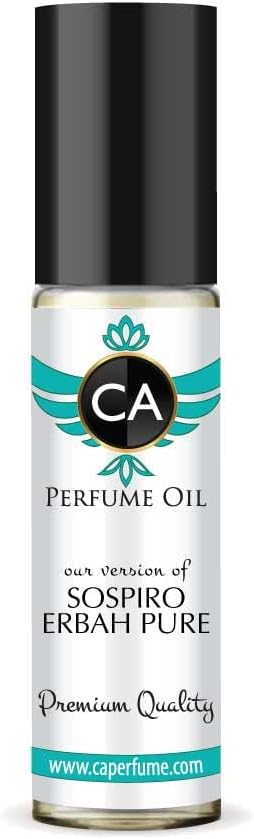 CA Perfume Impression of Erbah Pure For Women & Men Replica Fragrance Body Oil Dupes Alcohol-Free Essential Aromatherapy Sample Travel Size Concentrated Long Lasting Roll-On 0.3 Fl Oz/10ml-VivaGrace Women