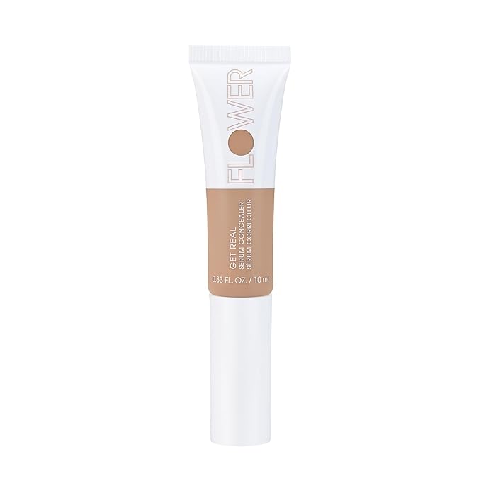 FLOWER BEAUTY By Drew Barrymore Get Real Serum Concealer - Brightens Skin + Blurs Blemishes - Hydrating Serum- Sand-VivaGrace Women