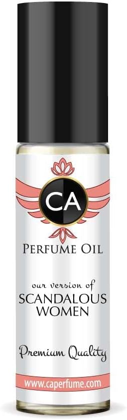 CA Perfume Impression of Scandalous Women Fragrance Body Oil Roll-On 0.3 Fl Oz/10ml-VivaGrace Women