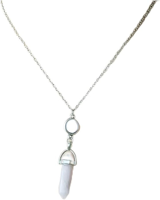 Turquoise Crystal Necklace for Women Hexagonal Healing Gemstone Spiritual Energy Pendant Necklace Jewelry for Women-VivaGrace Women