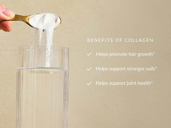 Beam Collagen Powder, Collagen for Women, Collagen with Hyaluronic Acid, Collagen Peptides Type 1 and 3, with Biotin, Grass Fed Bovine, Third-Party Tested, Best for Coffee, Vitamin C, 60 Servings-VivaGrace Women