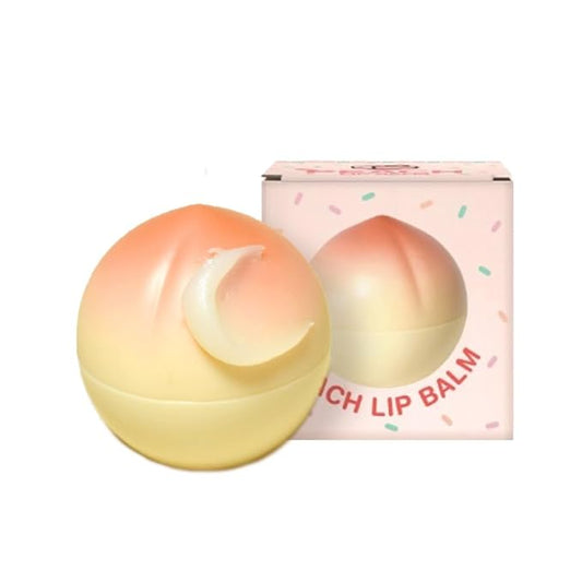 PS.PRETTYSKIN Moisturizing Korean Vegan Lip Balm 0.31oz. (9g) Smooth, Soft Texture, Hydrating, Natural Shine, Glossy (Peach)-VivaGrace Women