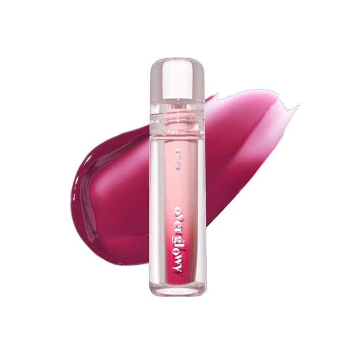 ETUDE Over Glowy Lip Stain Tint #7 Coco Plum | Non-Sticky Vegan Lip Tint | Moisturized & Long-lasting Lip Gloss | Daily Lippies for Dry Lips | K-beauty-VivaGrace Women