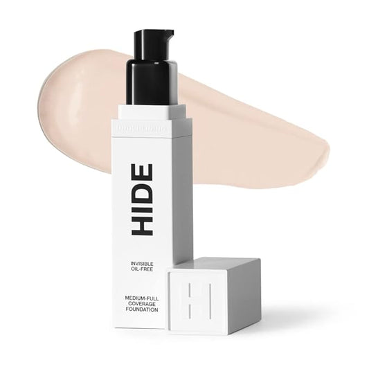 HIDE PREMIUM Liquid Foundation, Multi-Use Waterproof Foundation, Medium/Full Coverage Foundation, Shades for All Skin Types (See Shade Finder), Chiffon, 1 fl oz-VivaGrace Women