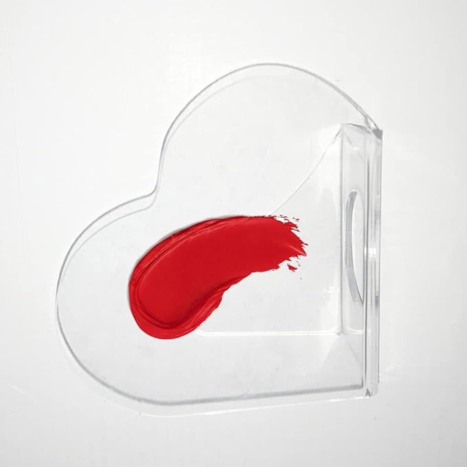 2 Pcs Clear Acrylic Nail Art Palettes Heart Shaped Nail Painting Plate Makeup Hand Palette Professional Cosmetic Mixing Palette for Beauty Salon-VivaGrace Women