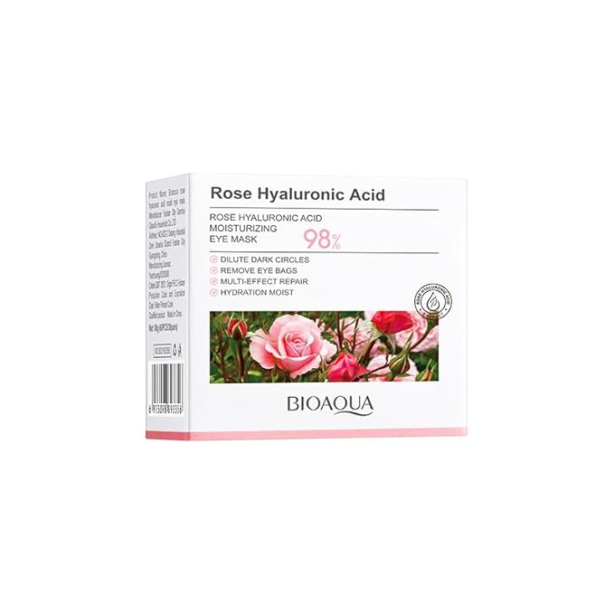 60PCS/30pairs Rose Hyaluronic Acid Moist Eye Mask Nourishing Eye Mask Hydrating Moisturizing Nourishing Eye Zone Eye Mask 80g-VivaGrace Women