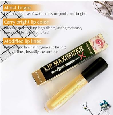 Plumping Lip Gloss with Hydrating Formula, Lip Maximizer Effect, Long Lasting Moisturization, 5ml, clear-VivaGrace Women