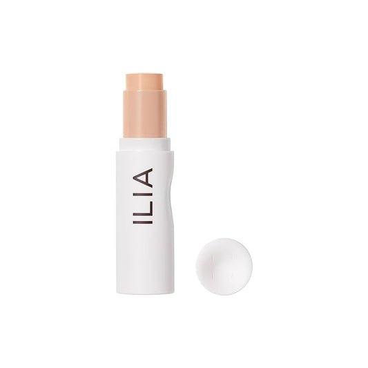 ILIA - Skin Rewind Complexion Stick - Foundation + Concealer + Skincare | Non-Toxic, Vegan, Cruelty-Free, Clean Makeup (6N - Aspen, 0.35 oz | 10 g)-VivaGrace Women