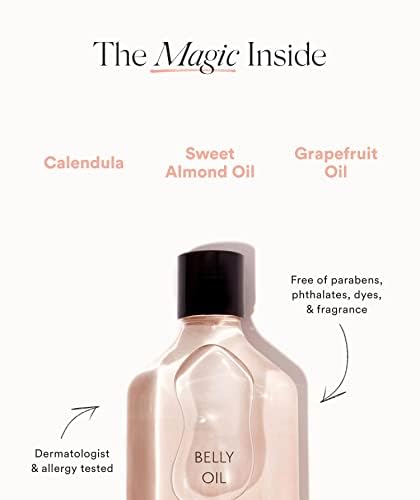 HATCH Belly Oil, Pregnancy & Postpartum Skincare for Stretch Marks, Quick-Drying for Full Body & Soothes Irritation, Plus Vegan, Clean & Plant-Based, 6.7 Fl Oz-VivaGrace Women