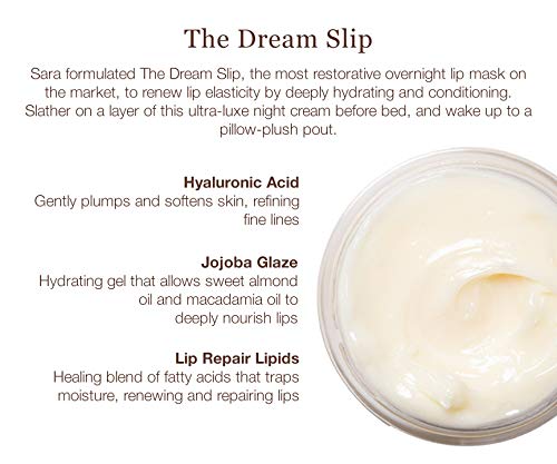 Sara Happ The Dream Slip Overnight Lip Mask Gently Restore, Heal and Renew Lips Overnight with Lip Repair Lipids & Hyaluronic Acid, 0.5 oz.-VivaGrace Women
