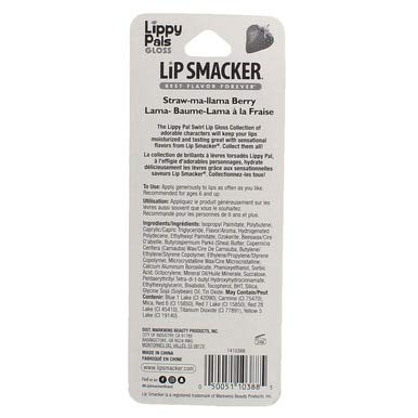 Lip Smacker Lippy Pals Swirls Llama, Flavored Moisturizing & Smoothing Soft Shine Lip Balm, Hydrating & Protecting Fun Tasty Glossy Finish, Cruelty-Free & Vegan - Straw-Ma-Llama Berry-VivaGrace Women